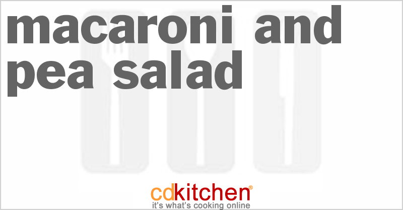 Macaroni And Pea Salad - CDKitchen.com