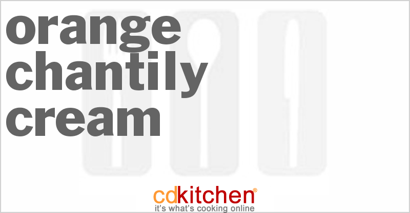 Orange Chantily Cream - CDKitchen.com