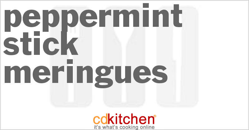 Peppermint Stick Meringues - CDKitchen.com
