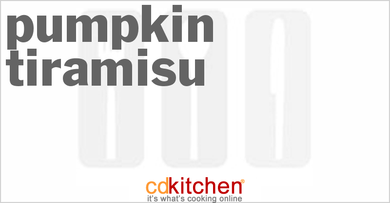 Pumpkin Tiramisu - CDKitchen.com