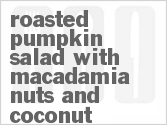 recipe for roasted pumpkin salad with macadamia nuts and coconut