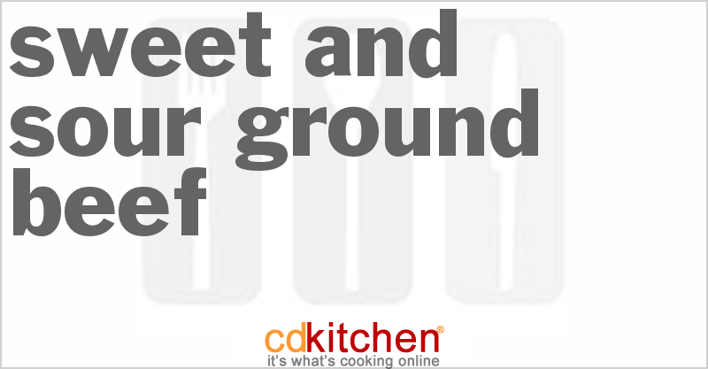 Sweet And Sour Ground Beef - CDKitchen.com