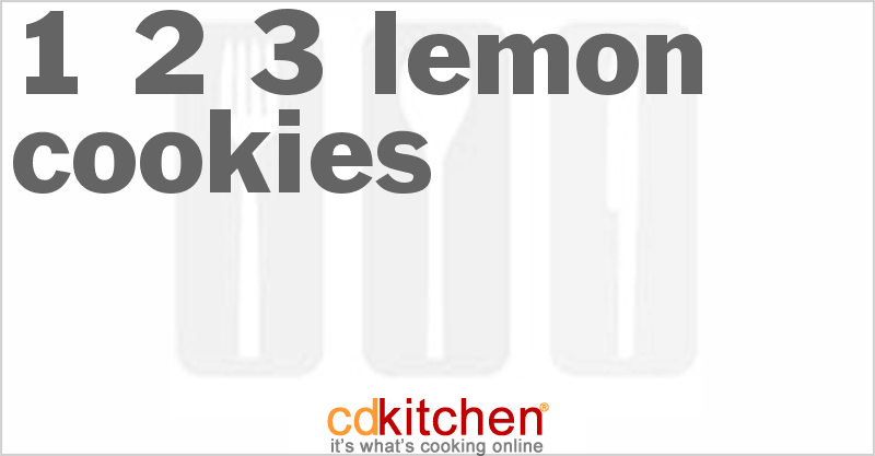 1-2-3 Lemon Cookies - CDKitchen.com