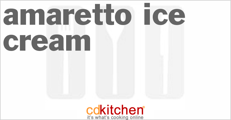 Amaretto Ice Cream - CDKitchen.com