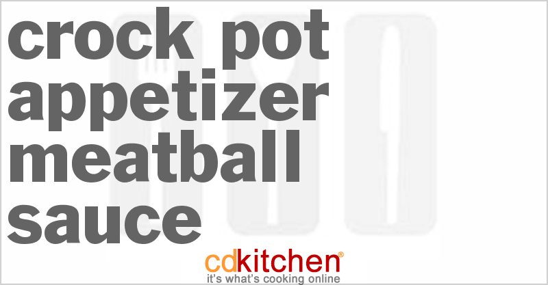 Appetizer Meatball Sauce - CDKitchen.com