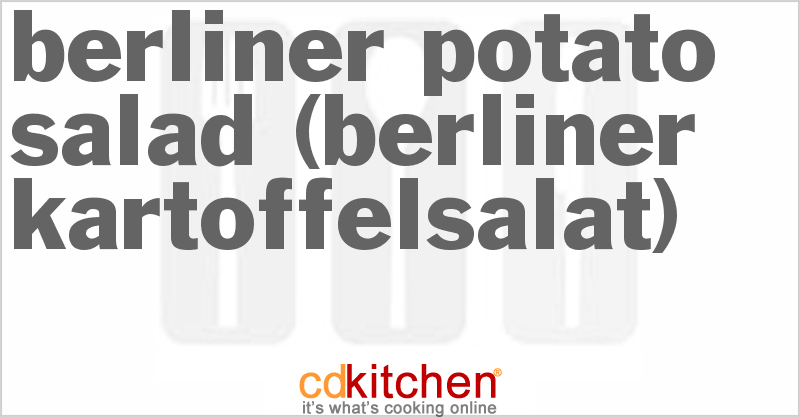 Berliner Potato Salad (Berliner Kartoffelsalat) - CDKitchen.com