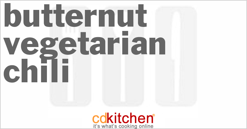 Butternut Vegetarian Chili Recipe | CDKitchen.com