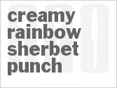 recipe for creamy rainbow sherbet punch