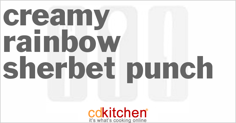 Creamy Rainbow Sherbet Punch - CDKitchen.com