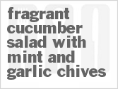 recipe for fragrant cucumber salad with mint and garlic chives