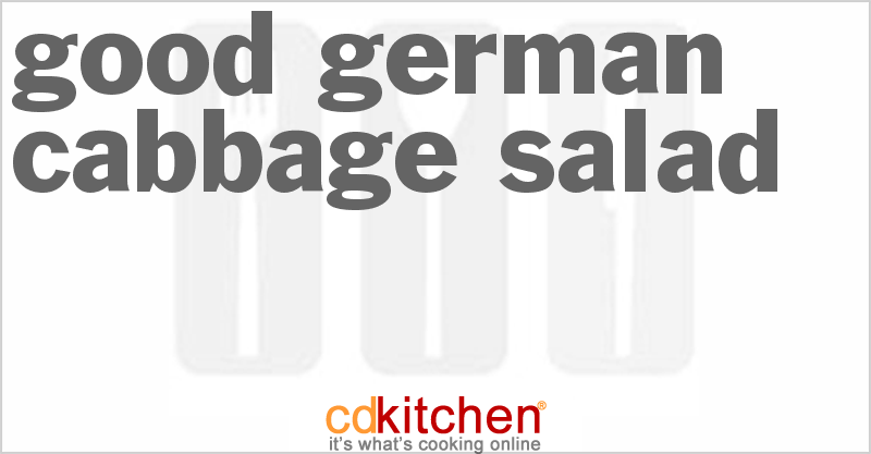 Good German Cabbage Salad - CDKitchen.com