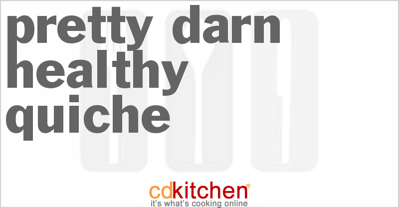 Pretty Darn Healthy Quiche - CDKitchen.com