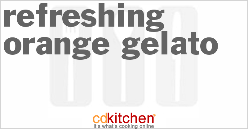Refreshing Orange Gelato - CDKitchen.com