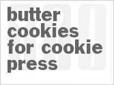 recipe for butter cookies for cookie press