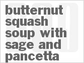 recipe for butternut squash soup with sage and pancetta