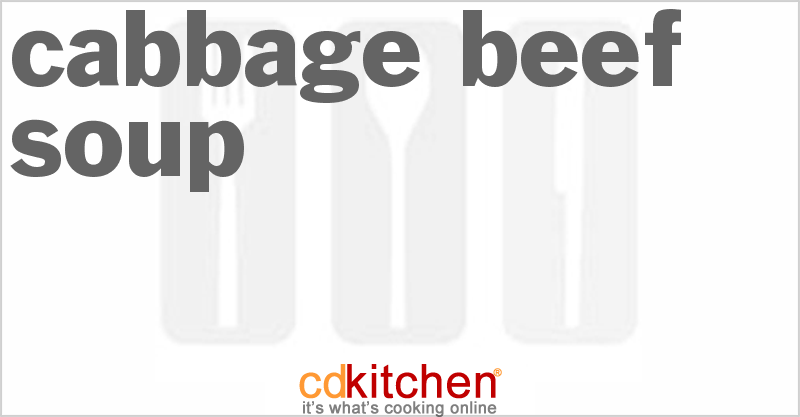 Cabbage Beef Soup - CDKitchen.com