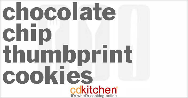 Chocolate Chip Thumbprint Cookies - CDKitchen.com