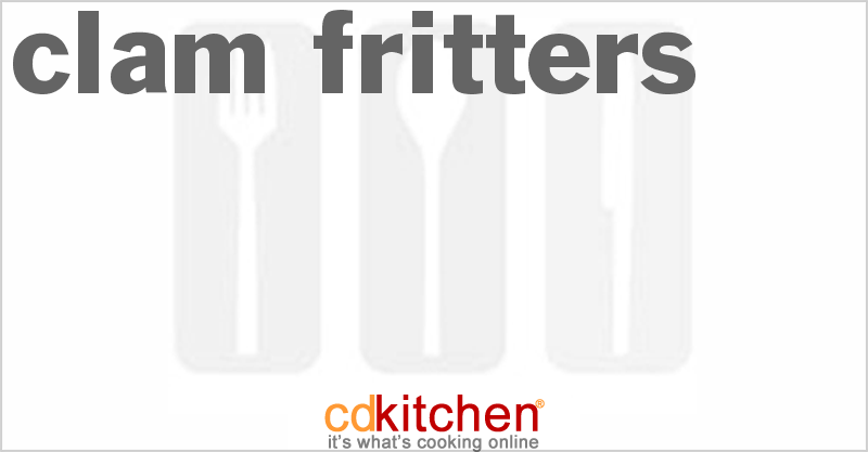 Clam Fritters - CDKitchen.com
