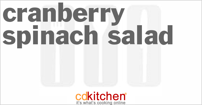 Cranberry Spinach Salad - CDKitchen.com