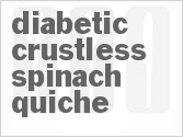 recipe for diabetic crustless spinach quiche