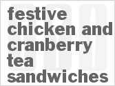 recipe for festive chicken and cranberry tea sandwiches