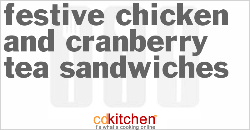 Festive Chicken And Cranberry Tea Sandwiches - CDKitchen.com