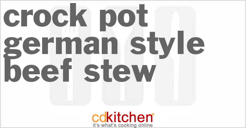German Style Beef Stew - CDKitchen.com