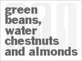 recipe for green beans, water chestnuts and almonds