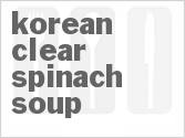 recipe for korean clear spinach soup