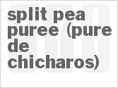 recipe for split pea puree (pure de chicharos)