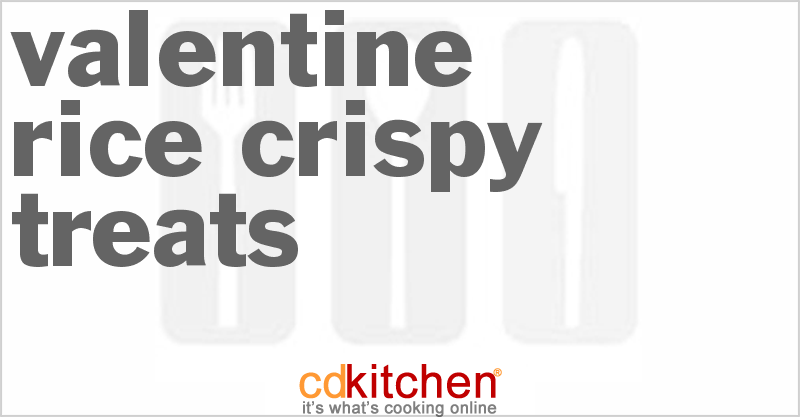 Valentine Rice Crispy Treats - CDKitchen.com