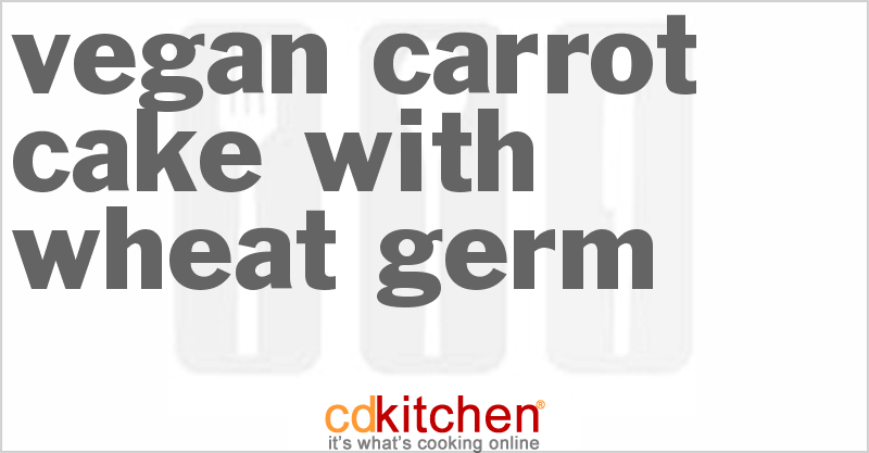 Vegan Carrot Cake With Wheat Germ - CDKitchen.com