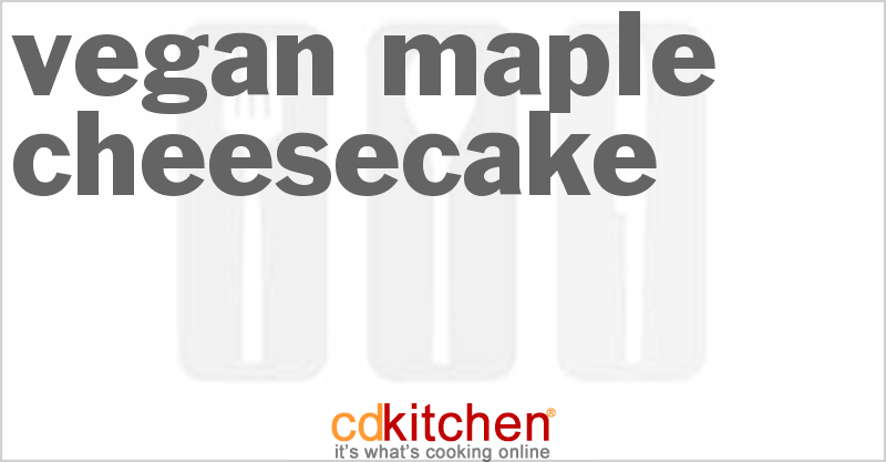 Vegan Maple Cheesecake - CDKitchen.com