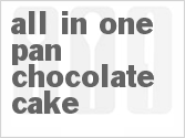 recipe for all in one pan chocolate cake