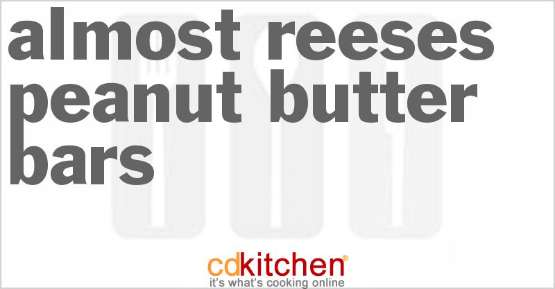 Almost Reeses Peanut Butter Bars - CDKitchen.com