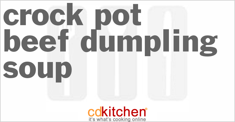 Beef Dumpling Soup - CDKitchen.com