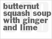 recipe for butternut squash soup with ginger and lime