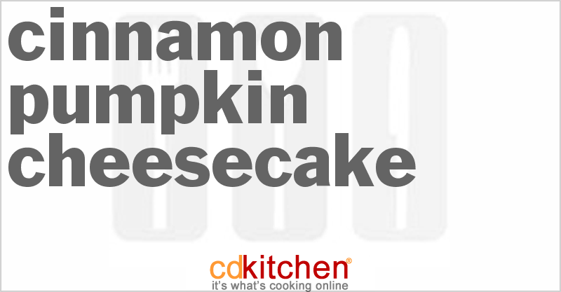 Cinnamon-Pumpkin Cheesecake - CDKitchen.com
