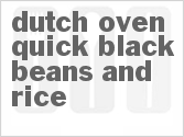 recipe for dutch oven quick black beans and rice