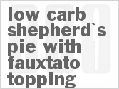 recipe for low carb shepherd's pie with fauxtato topping