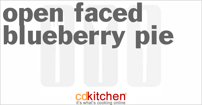 Open Faced Blueberry Pie - CDKitchen.com