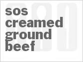 recipe for sos creamed ground beef