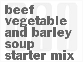 recipe for beef vegetable and barley soup starter mix