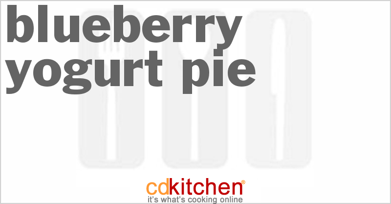 Blueberry Yogurt Pie - CDKitchen.com