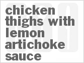 recipe for chicken thighs with lemon-artichoke sauce