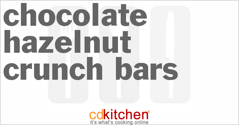 Chocolate-Hazelnut Crunch Bars - CDKitchen.com