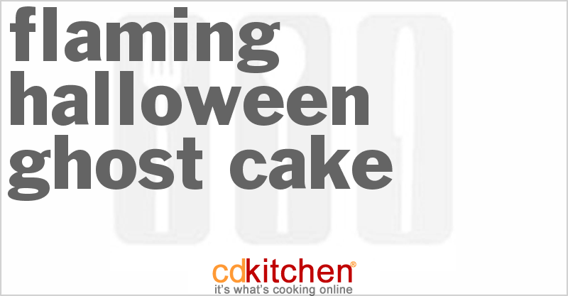 Flaming Ghost Cake - CDKitchen.com
