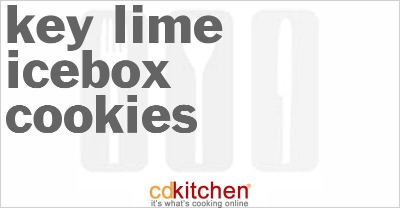 Key Lime Icebox Cookies - CDKitchen.com