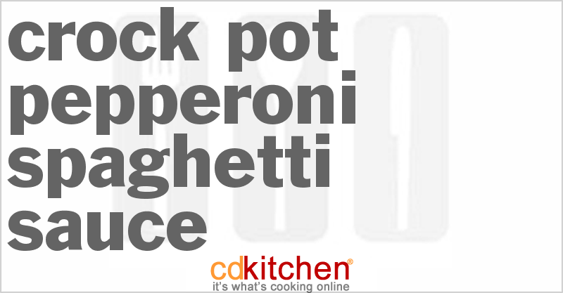 Pepperoni Spaghetti Sauce - CDKitchen.com