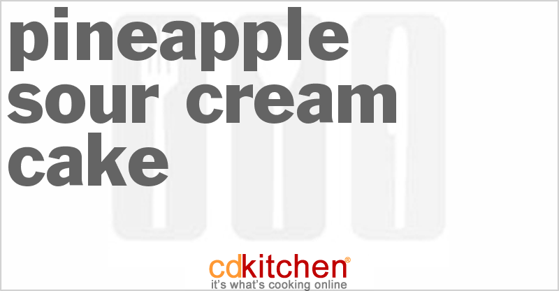 Pineapple Sour Cream Cake - CDKitchen.com